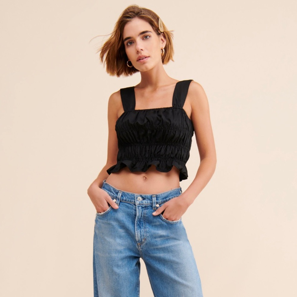 Anthropologie | Endless Rose Cropped Ruffle Top 🥀 - Picture 4 of 5